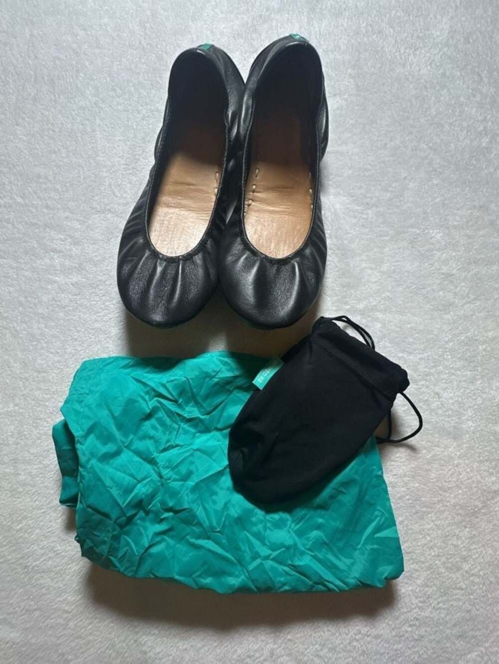 Tieks by Gavrieli Classic Black Leather Ballet Flats Women's Size 9